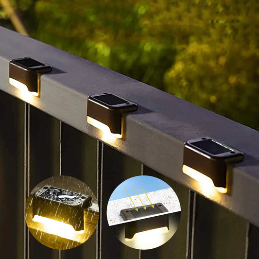 Solar LED Deck & Stair Lights – Waterproof Outdoor Step Lamps