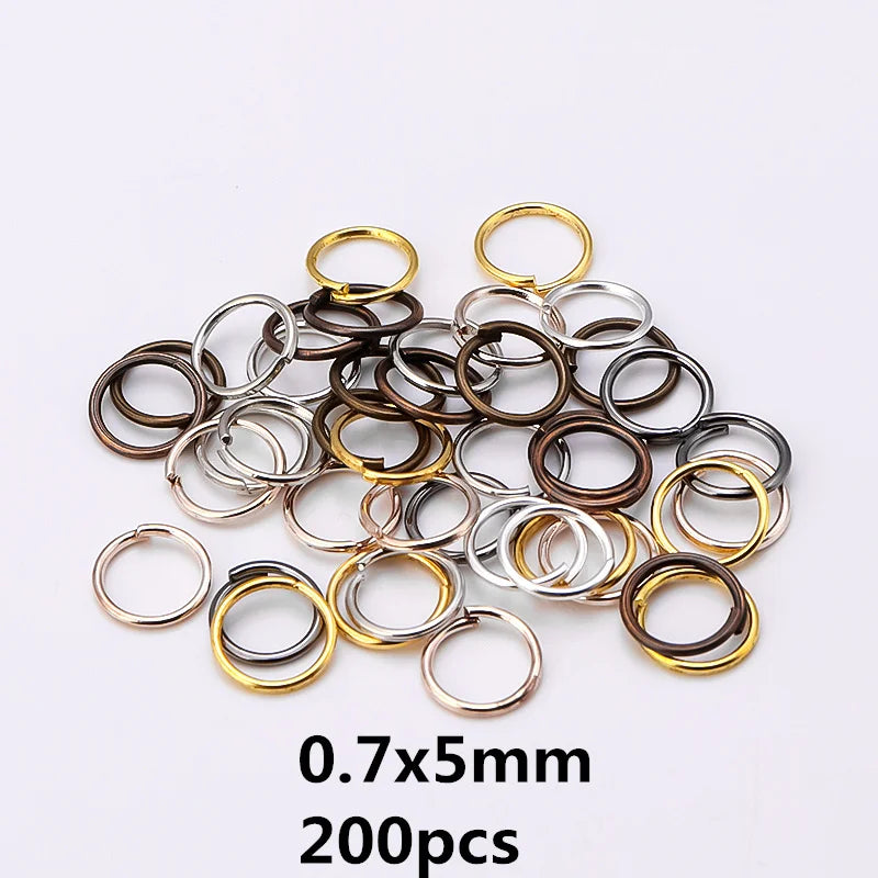 8 Colors 200pcs Open Jump Rings+ 50pcs Lobster Clasps Hooks Connectors Jewelry Making DIY Bracelet Necklace Jewelry Findings Kit