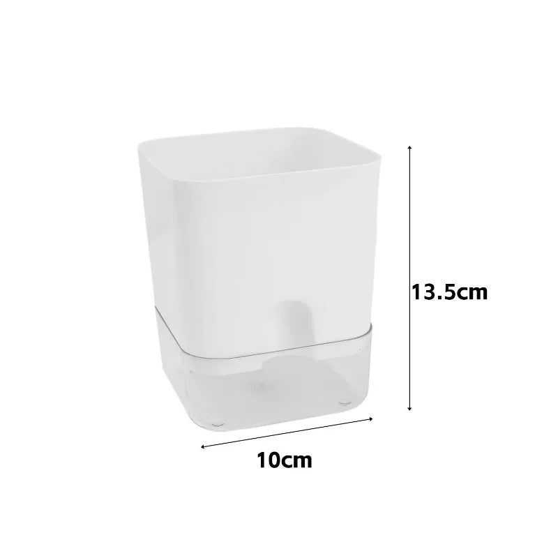 Square Self-Watering Plant Pot – Double Layer Indoor Balcony Flower Pot