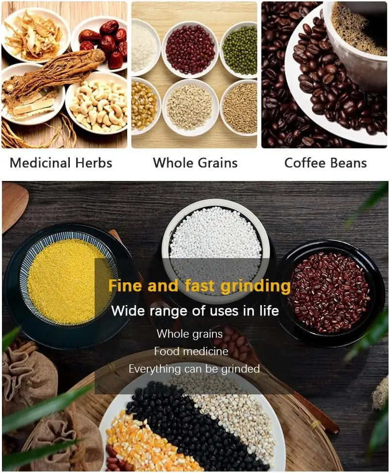 Multifunctional 4-Blade Electric Coffee & Spice Grinder – 50–300ml