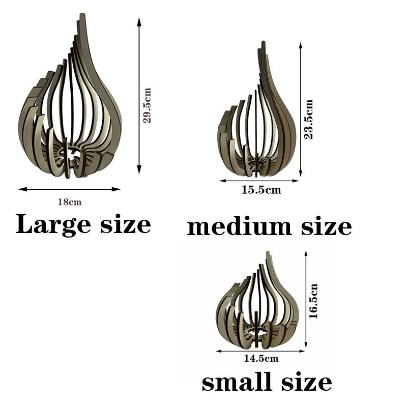 Streamline Wooden DIY Candle Holder – Handmade Warm Atmosphere Décor