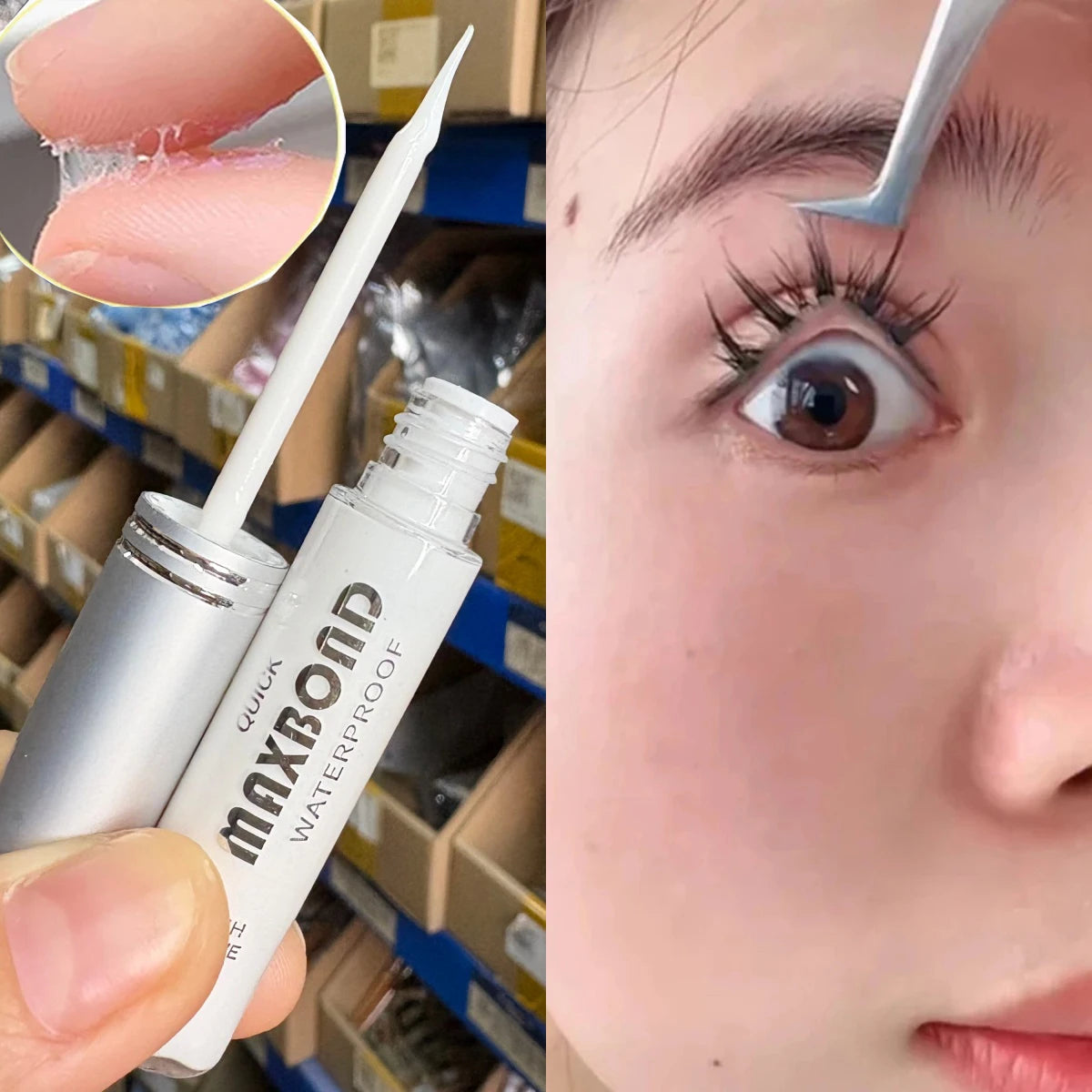 Super Strong Waterproof Eyelash Glue – Quick-Dry Non-Irritating DIY Lash Adhesive