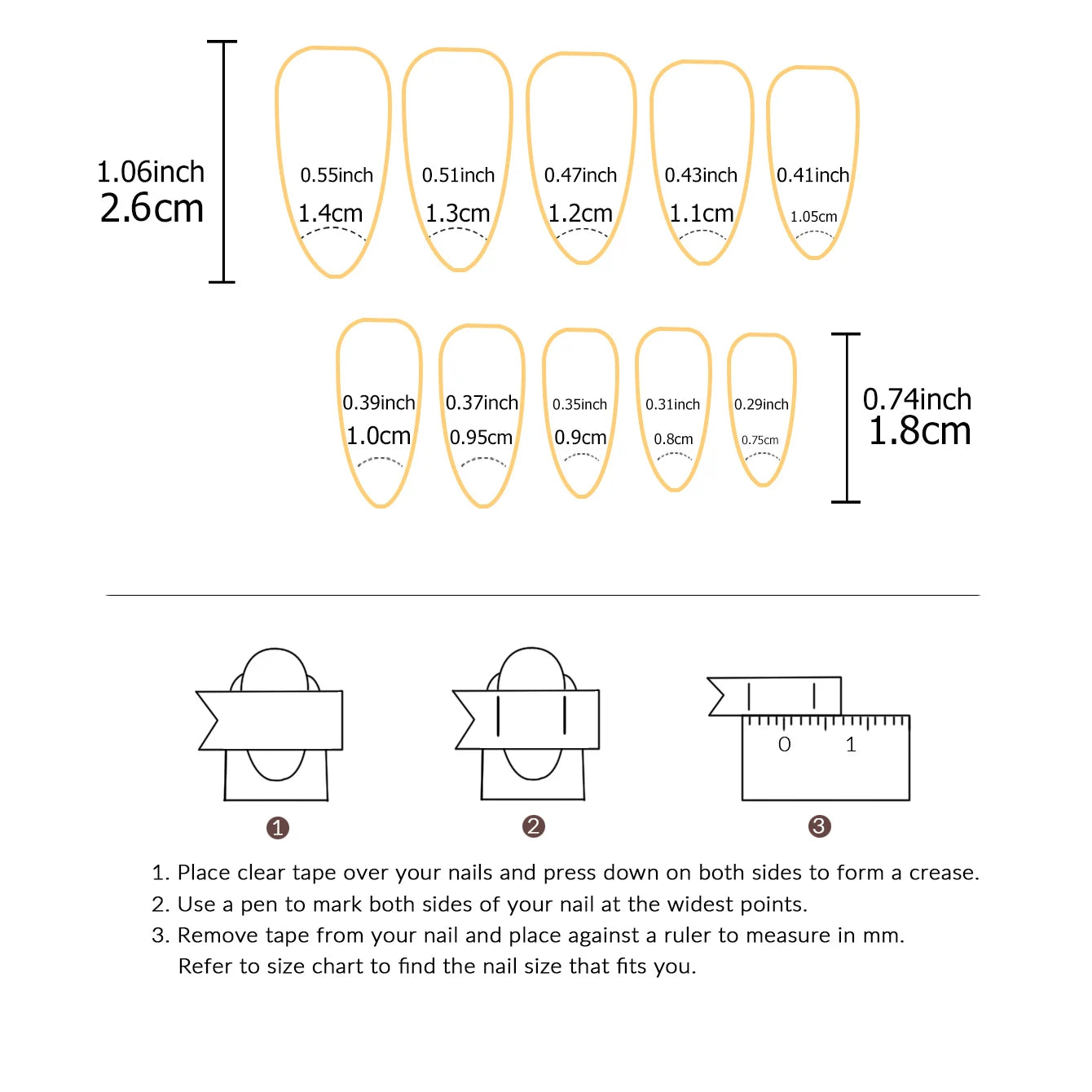 24 PCs Short Square French Heart Simple Nails with 1 Jelly Glue and 1 Nail File