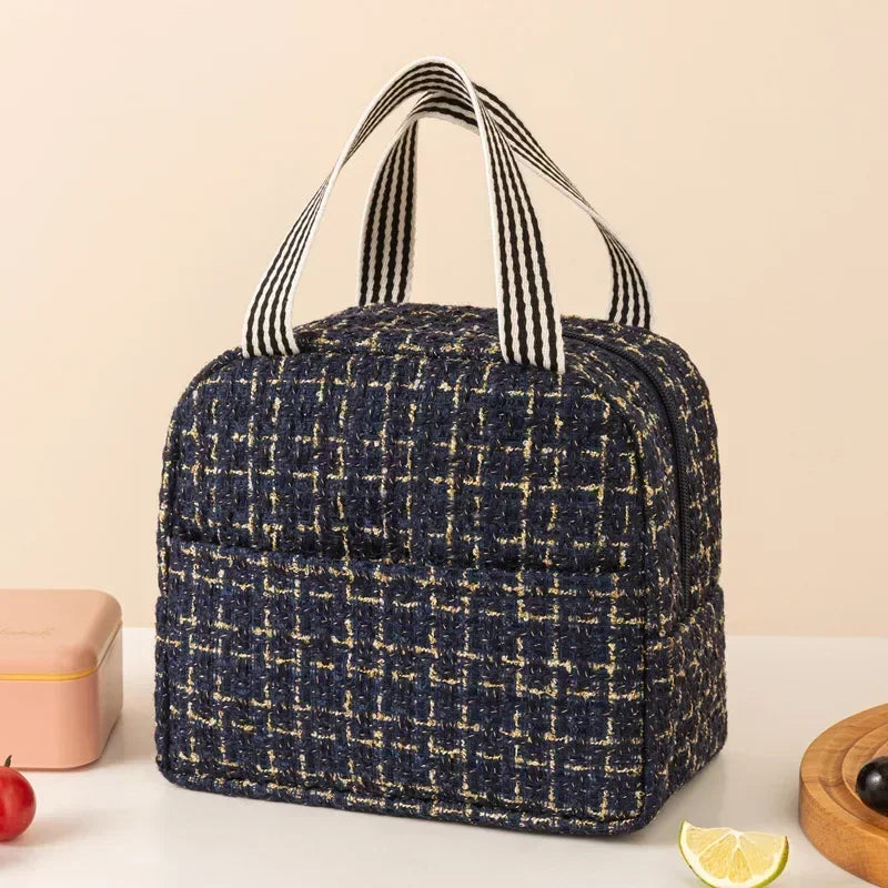 Ins Fashion Tote Lunchbox Thermal Bag Women Men Bento Storage Insulated Lunch Bag Portable Cooler Picnic Insulation Bags Handbag