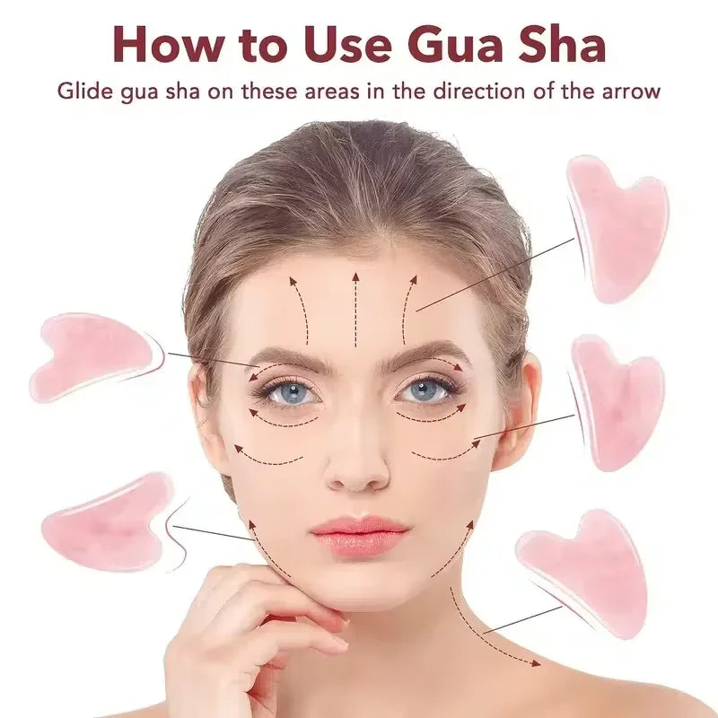 Jade Face Gua Sha Scraping Tool – Facial Massage for Skin Firming & SPA Care