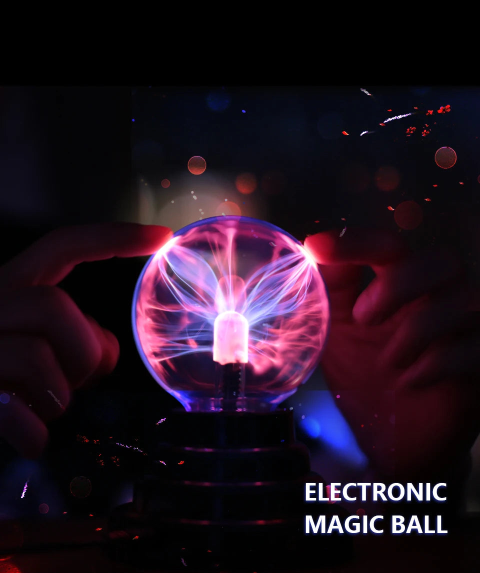 Magic Crystal Plasma Ball Lamp – 3–8 Inch LED Night Light Novelty Gift