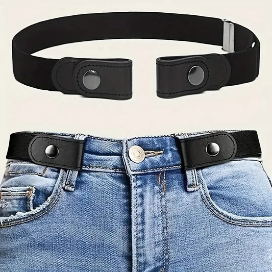 Buckle-Free Elastic Stretch Waist Belt for Women & Men