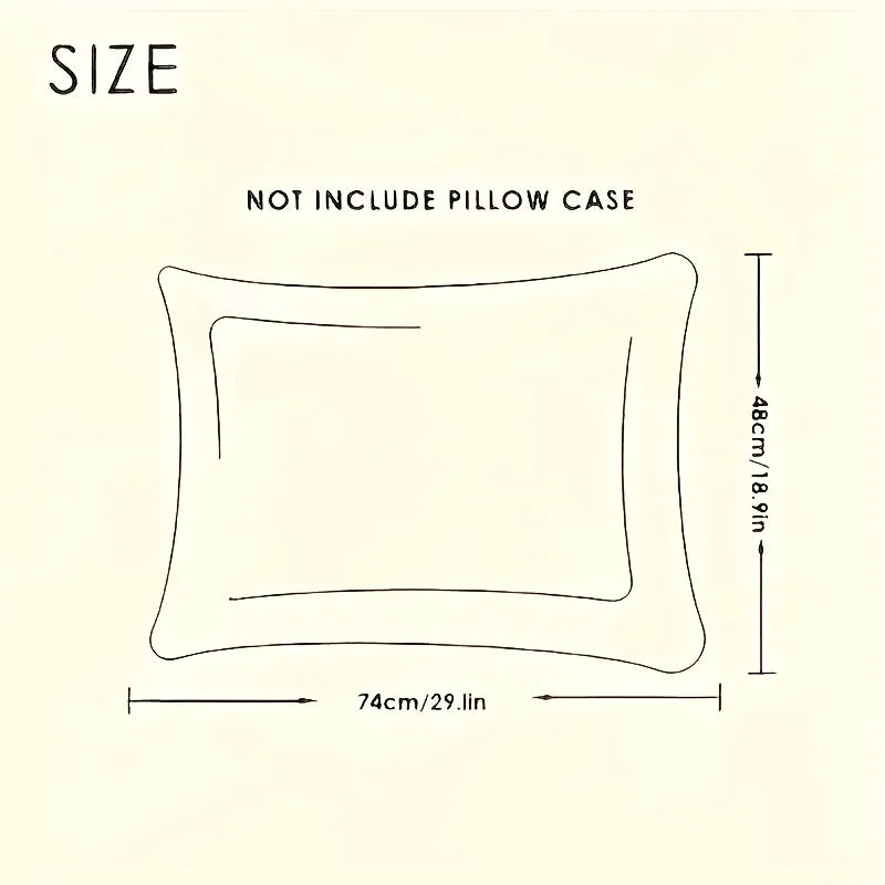 48x74cm Hotel-Grade Twisted Pillow Core – Soft Supportive Bed Pillow Insert for Home & Dorm