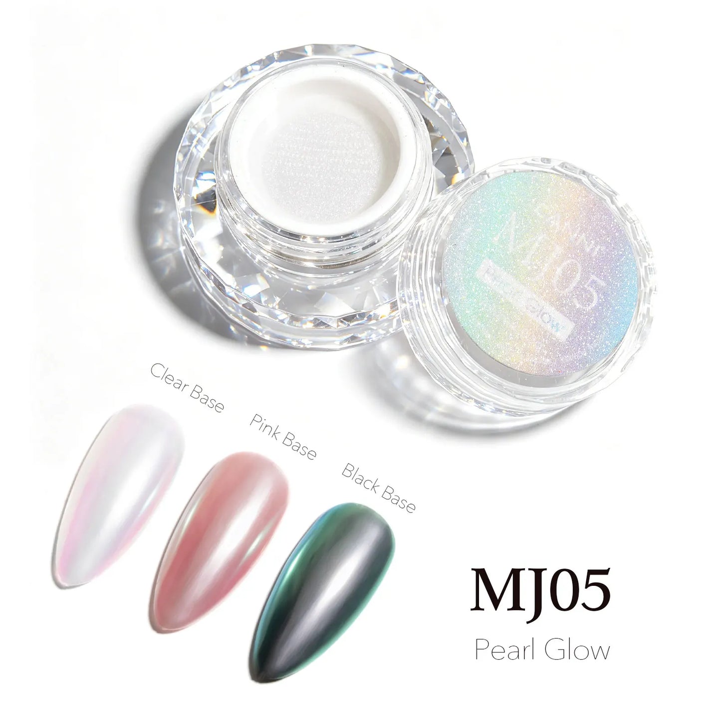 CANNI Mirror Chrome Nail Powder Aurora Effect Pearl Pigment Dust for UV Gel Nails Metallic Nail Art Decoration DIY Design