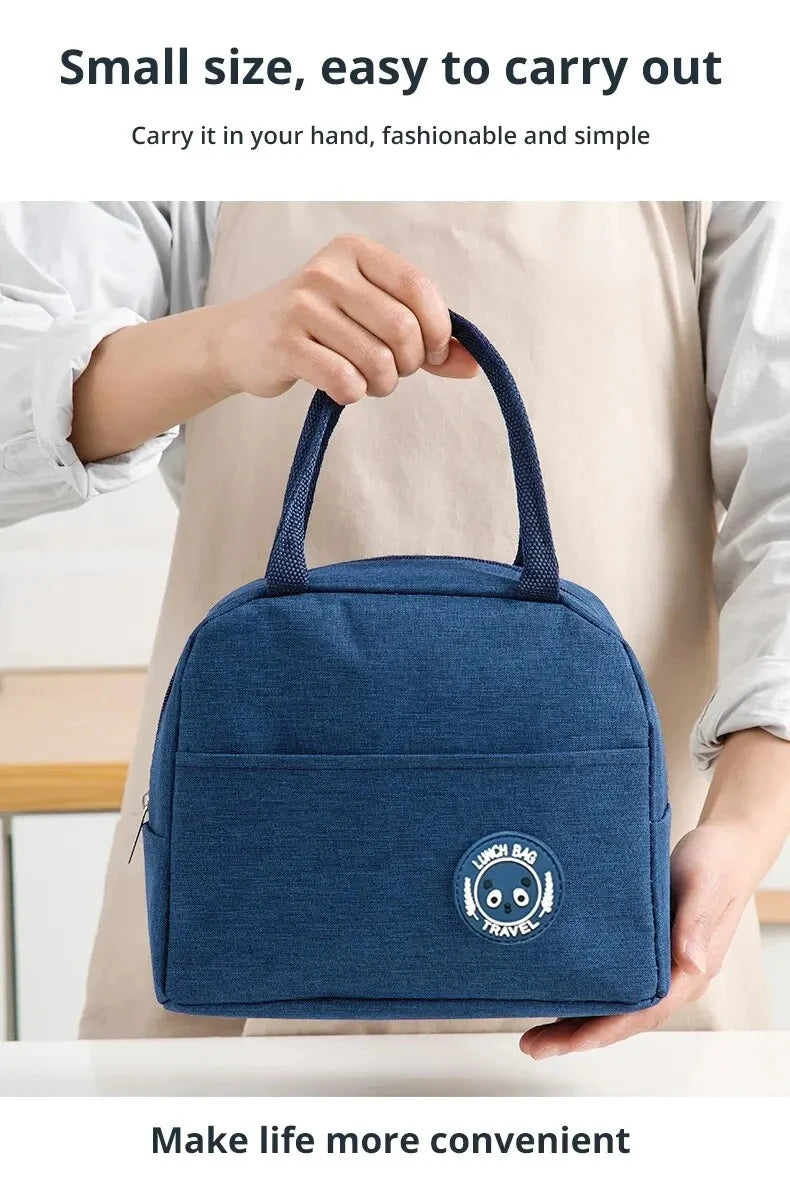 Aluminium Foil Insulated Lunch Bag – Thermal Bento Handbag for Students & Work