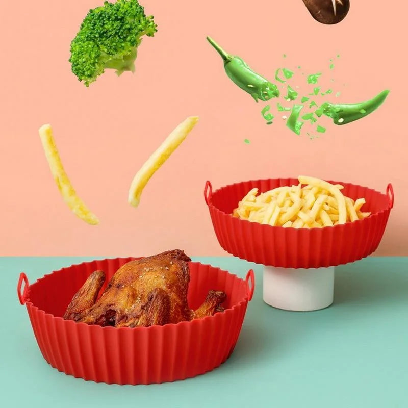 Reusable Silicone Air Fryer Liner – Non-Stick Food-Safe Basket Insert