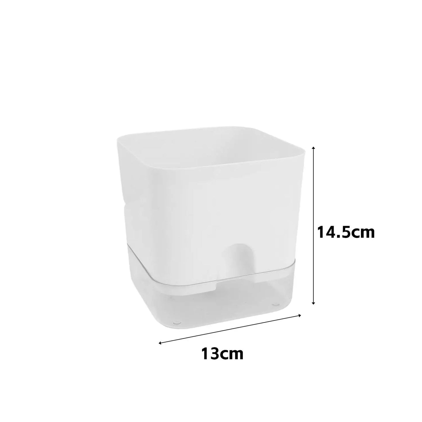 Square Self-Watering Plant Pot – Double Layer Indoor Balcony Flower Pot