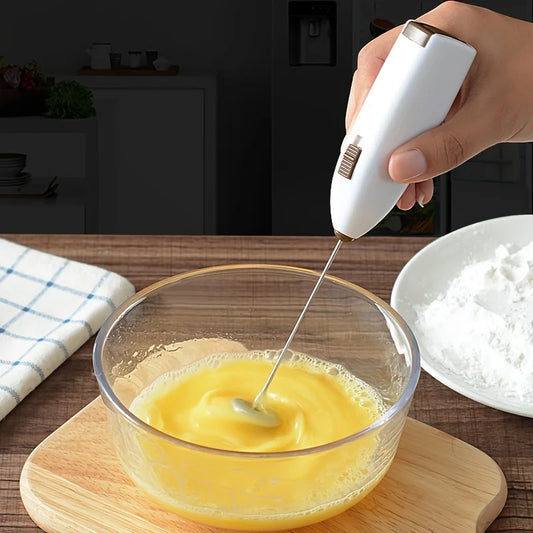 Handheld Electric Milk Frother – Battery-Powered Drink Mixer & Foamer