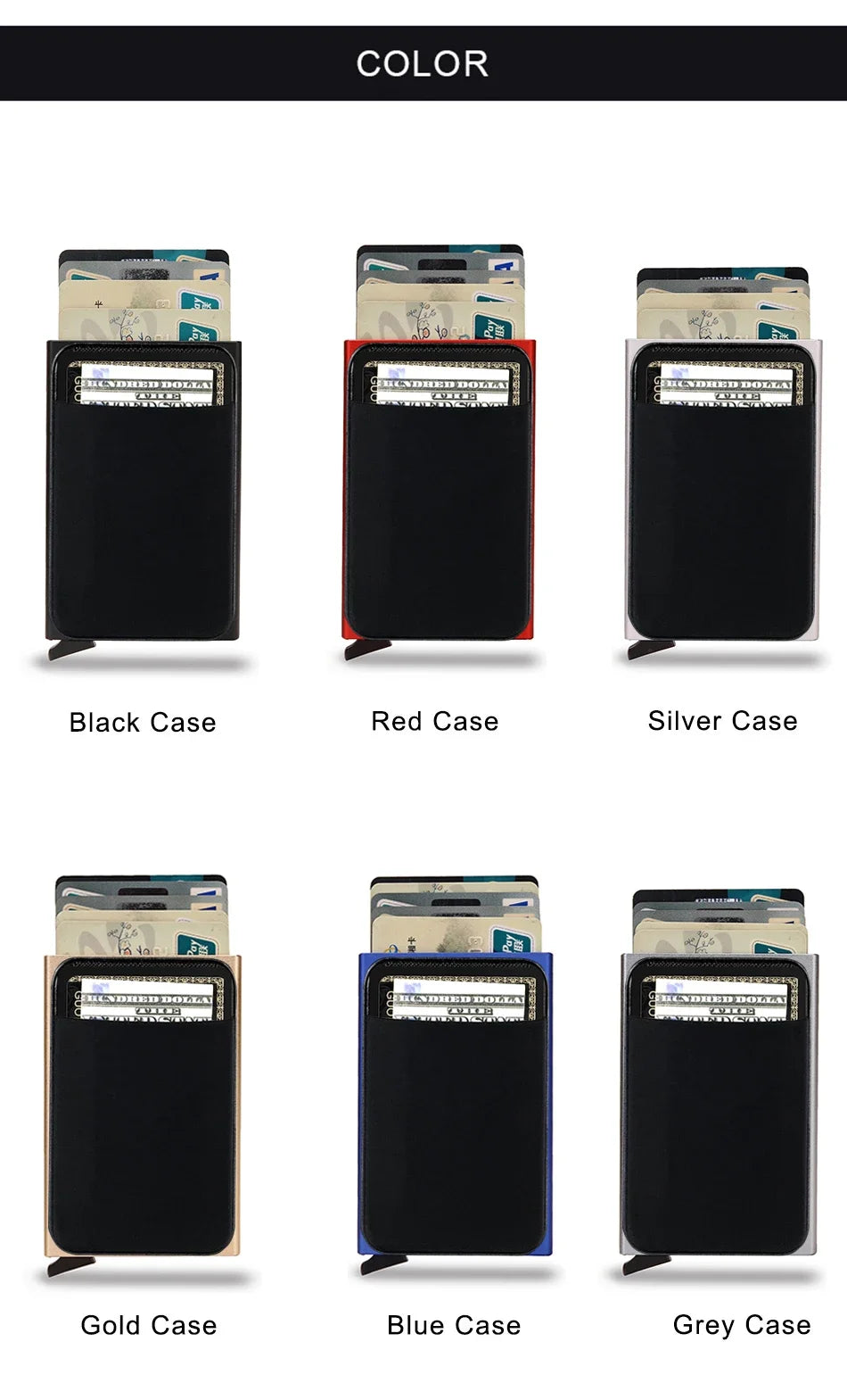 ID Bank Credit Card Holder Men's Wallet Anti Rfid Blocking Protected Magic Business Anti-theft Slim Thin Men Money CardHolder