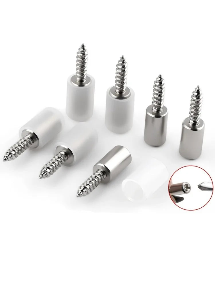 Rubber Sleeve Self-Tapping Partition Screws – Cabinet & Glass Shelf Support Nails