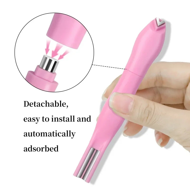 3 in 1 Cat Eye Nail Magnetic Stick Love Heart Snake Pattern French Cat Eye Nail Magnet UV Gel Polish Effect Manicure Design Tool