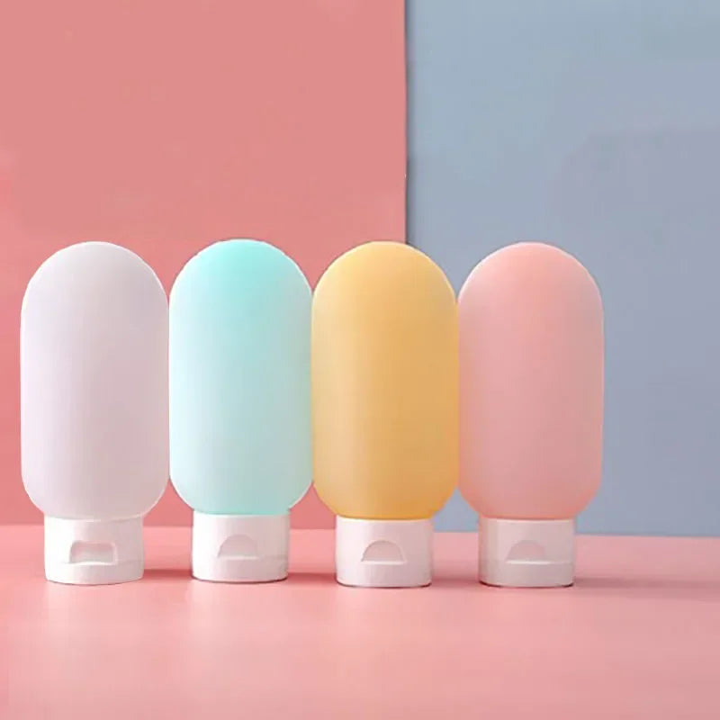 60ml Refillable Travel Squeeze Bottles – Set of 4 Portable Toiletry Containers