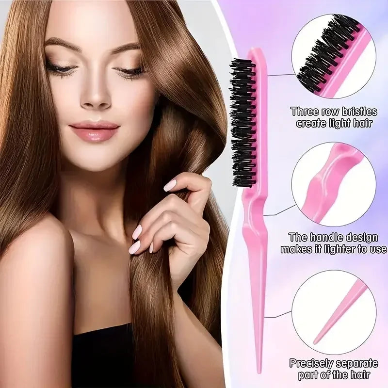 6-Piece Hair Brush & Styling Set – Spray Bottle, Edge Brush, Tail Comb & More