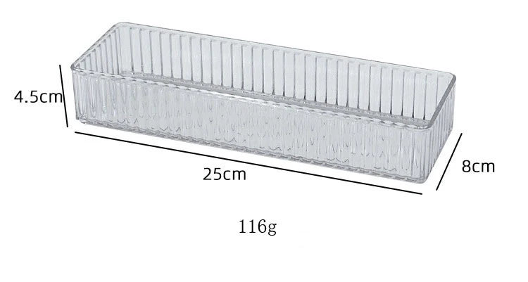 Stackable Acrylic Drawer Organiser Trays – Clear Makeup & Bathroom Vanity Storage Bins