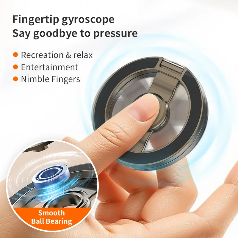 MagSafe Foldable 360° Rotating Phone Holder – Double-Sided Magnetic Grip Stand for iPhone