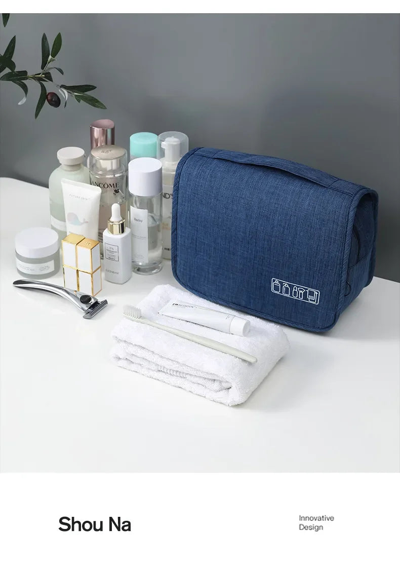 Oxford Waterproof Hanging Travel Toiletry Bag – Men & Women Wash Organiser