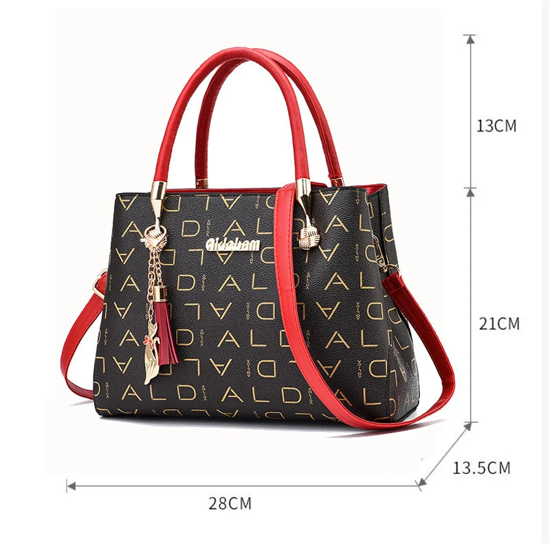 PU Leather Large Capacity Luxury Tote Shoulder Bag – Women's Travel Handbag