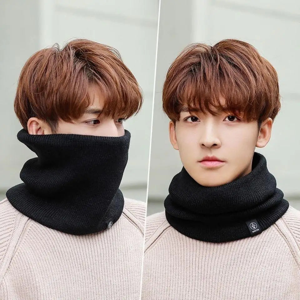 Fashion Women Knitted Scarf Solid Cashmer Like Winter RIDE Scarves Lady Warm Thick Unisex Men Neck Scarfs Ring