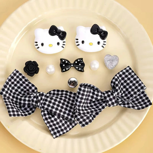 Kawaii Cat Bow Cartoon Shoe Charms – DIY Clog & Sandal Decoration Party Favours