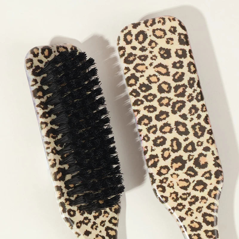 Boar Bristle Slick-Back Hair Brush – Edge Control, Flyaway & Baby Hair Smoother