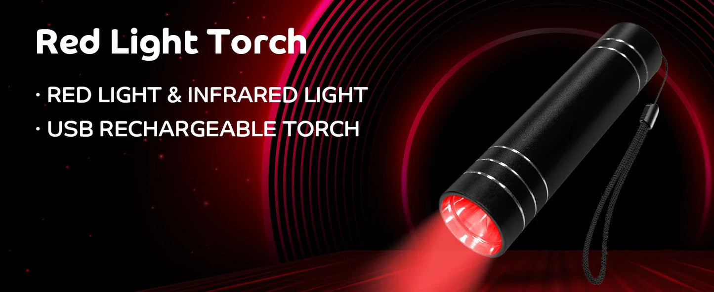 Portable Red Light Therapy Torch – 660nm & 850nm Handheld Pain Relief Wand