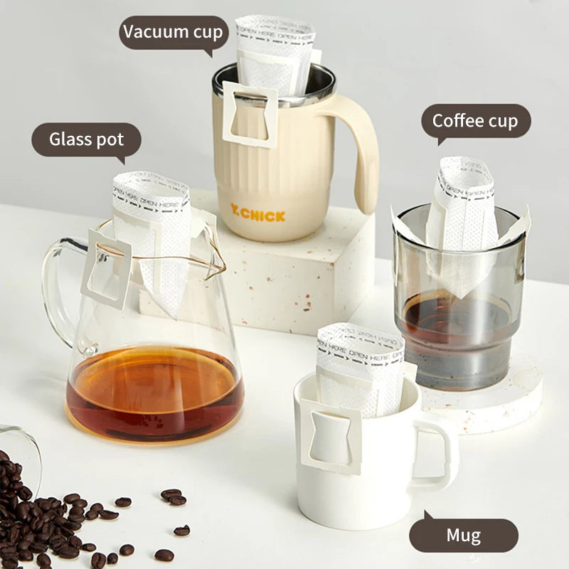 Disposable Drip Coffee Filter Bags – Portable Hanging Ear Pour-Over Pack