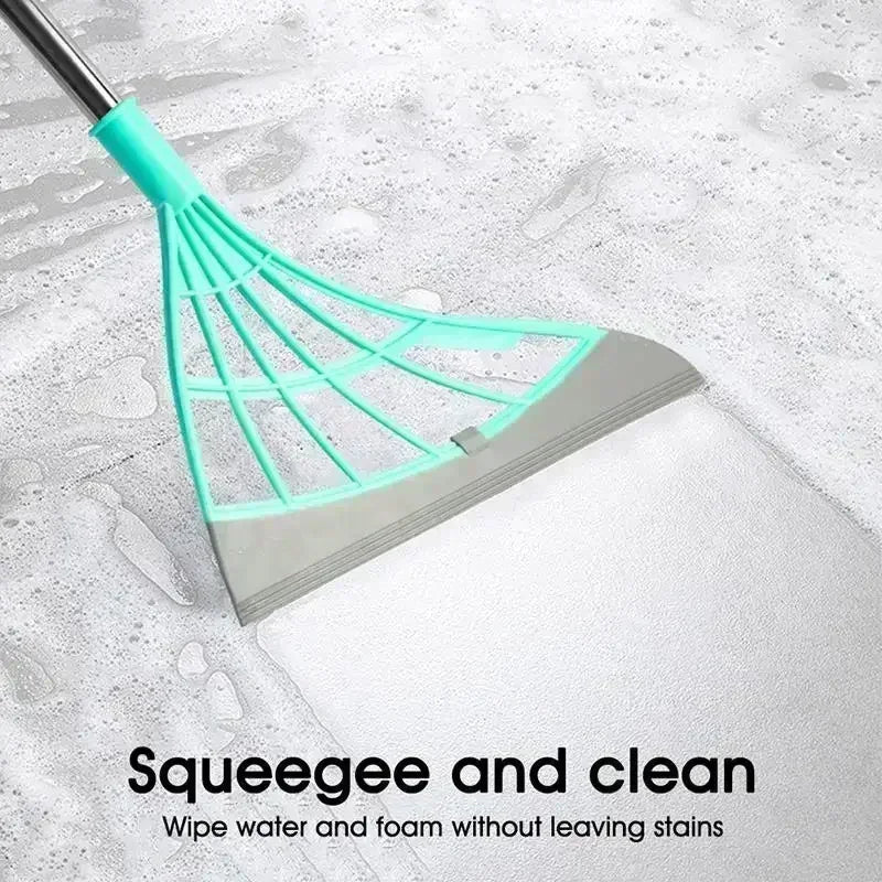 Silicone Magic Rubber Broom & Floor Squeegee – Dust, Hair & Water Wiper