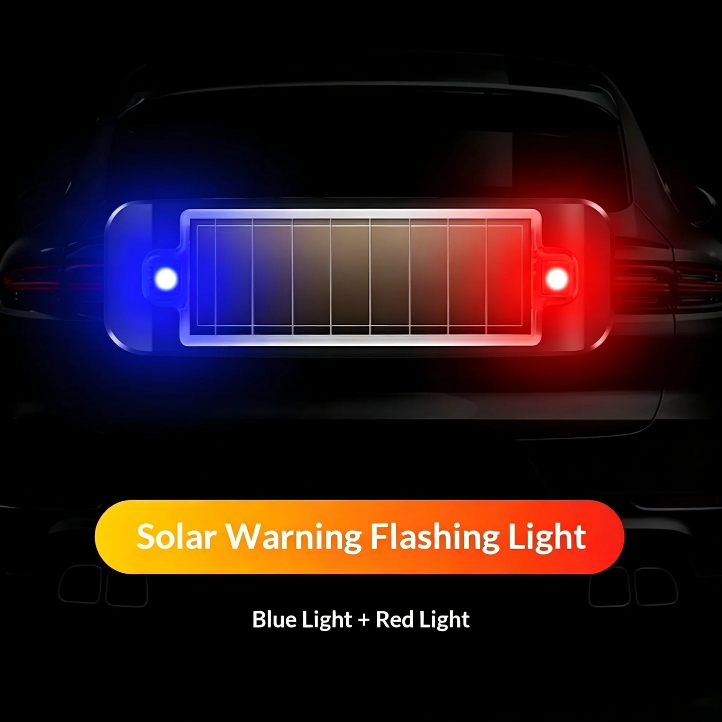 Mini Solar LED Car Warning Light, Wireless Anti-Theft Flashing Lamp, Simulated Dummy Alarm Security Light