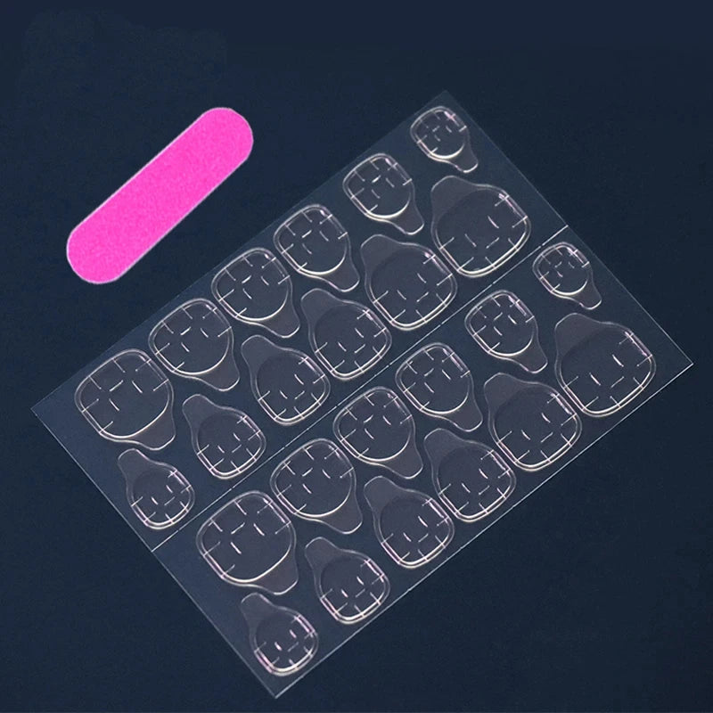 24 Pcs Ballerina Press On Nails Pink Gradient Fake Nails Glossy Artificial Finger Manicure Reusable False Nails For Women
