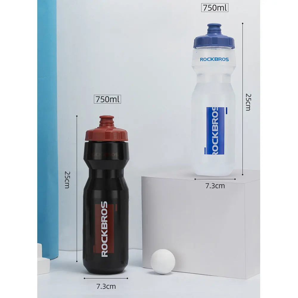 ROCKBROS Cycling Water Bottle & Cage Set – 750ml BPA-Free Sports Bottle
