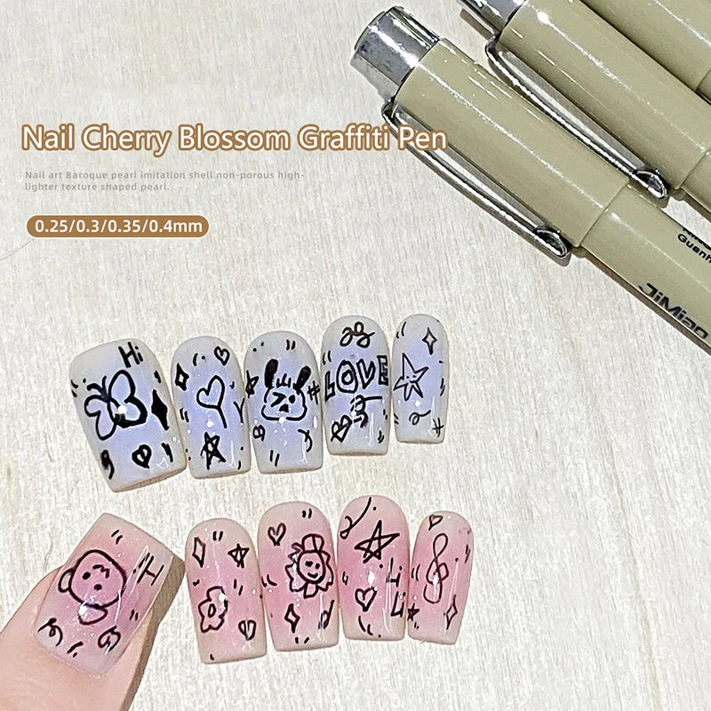 Nail Art Graffiti Line Pen – Waterproof Detail Sketching & Wire Drawing Gel Pen