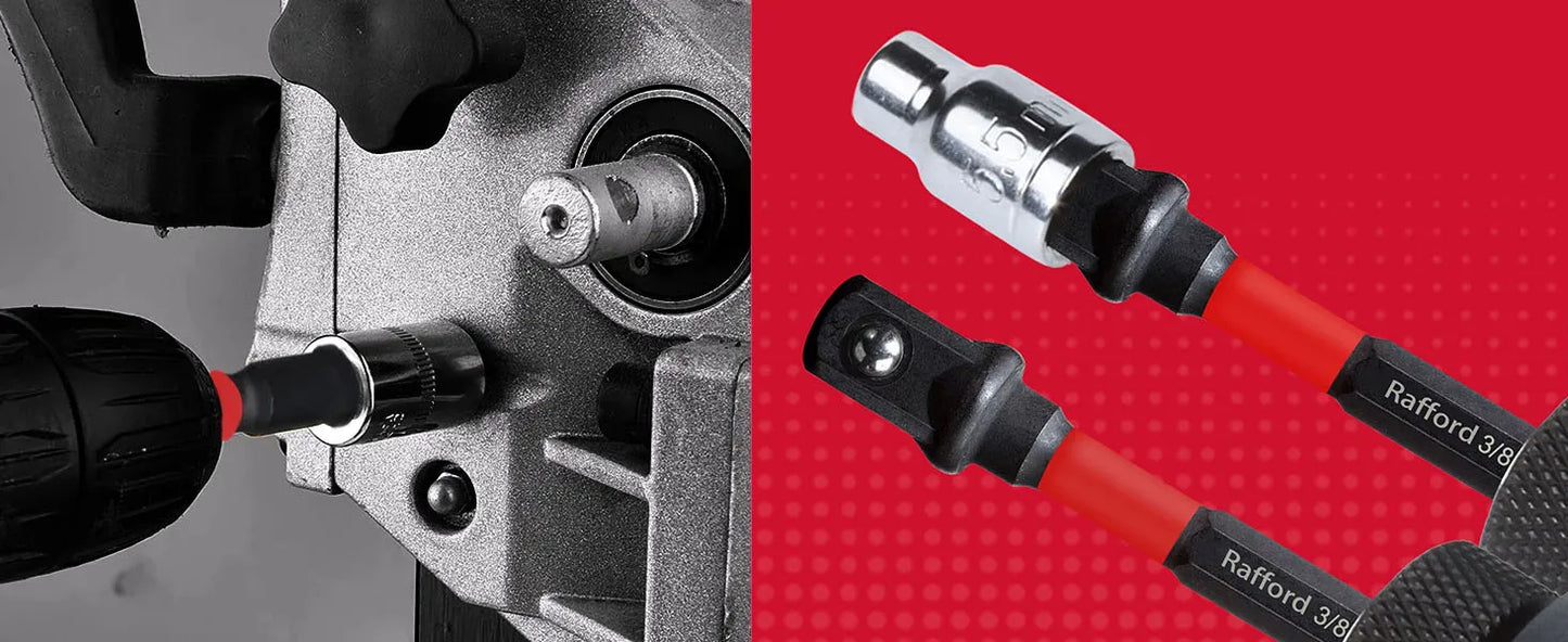 Impact Socket Adapter Set – 1/4", 3/8" & 1/2" Drive with Extension Bit Holder