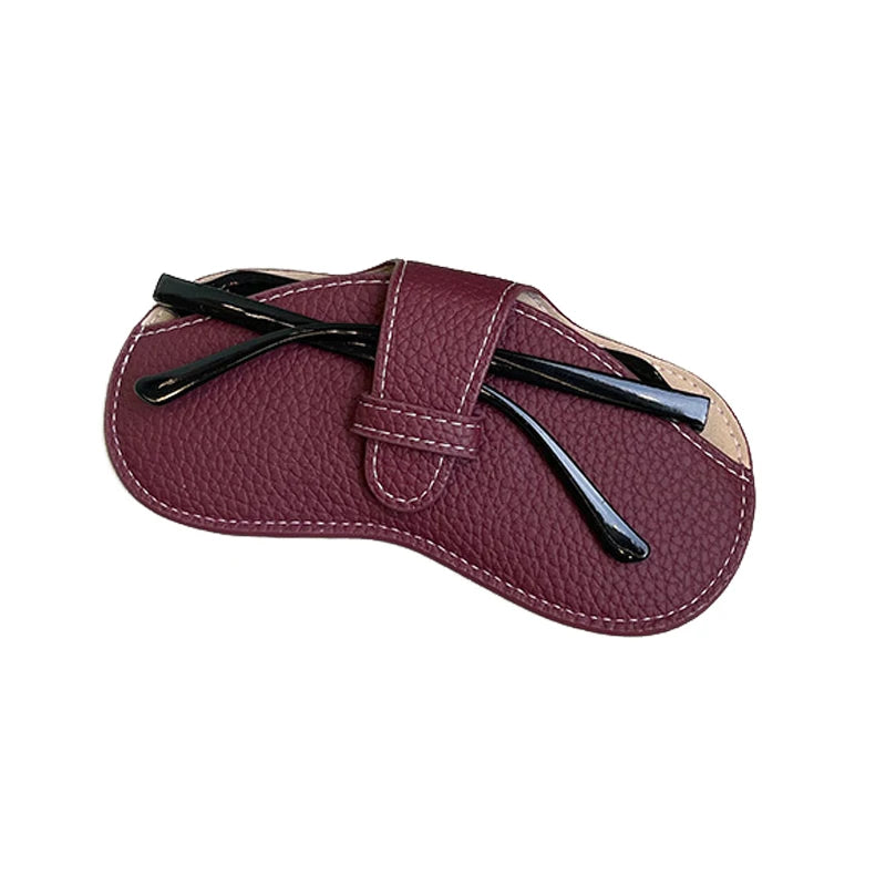 Glasses Case Women Leather Soft Glasses Bag Fashion Portable Sunglasses Box Bag Accessories Solid Eyewear Protector Case Pouch