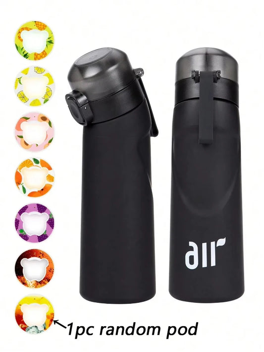 Flavoured Air Water Bottle with Straw – Portable Outdoor Sports Bottle