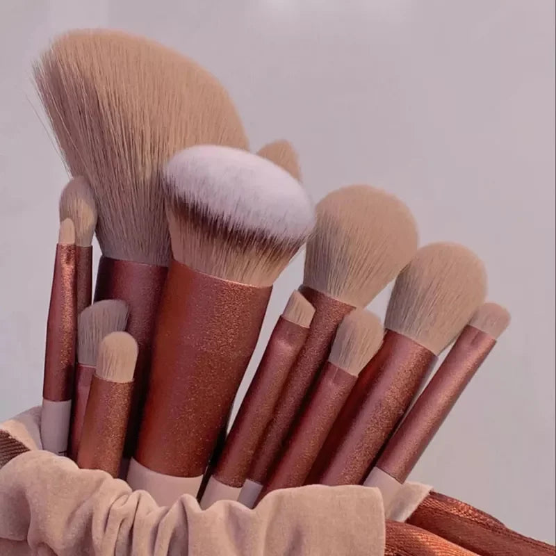 13-Piece Professional Makeup Brush Set – Eye Shadow, Foundation & Blush Brushes