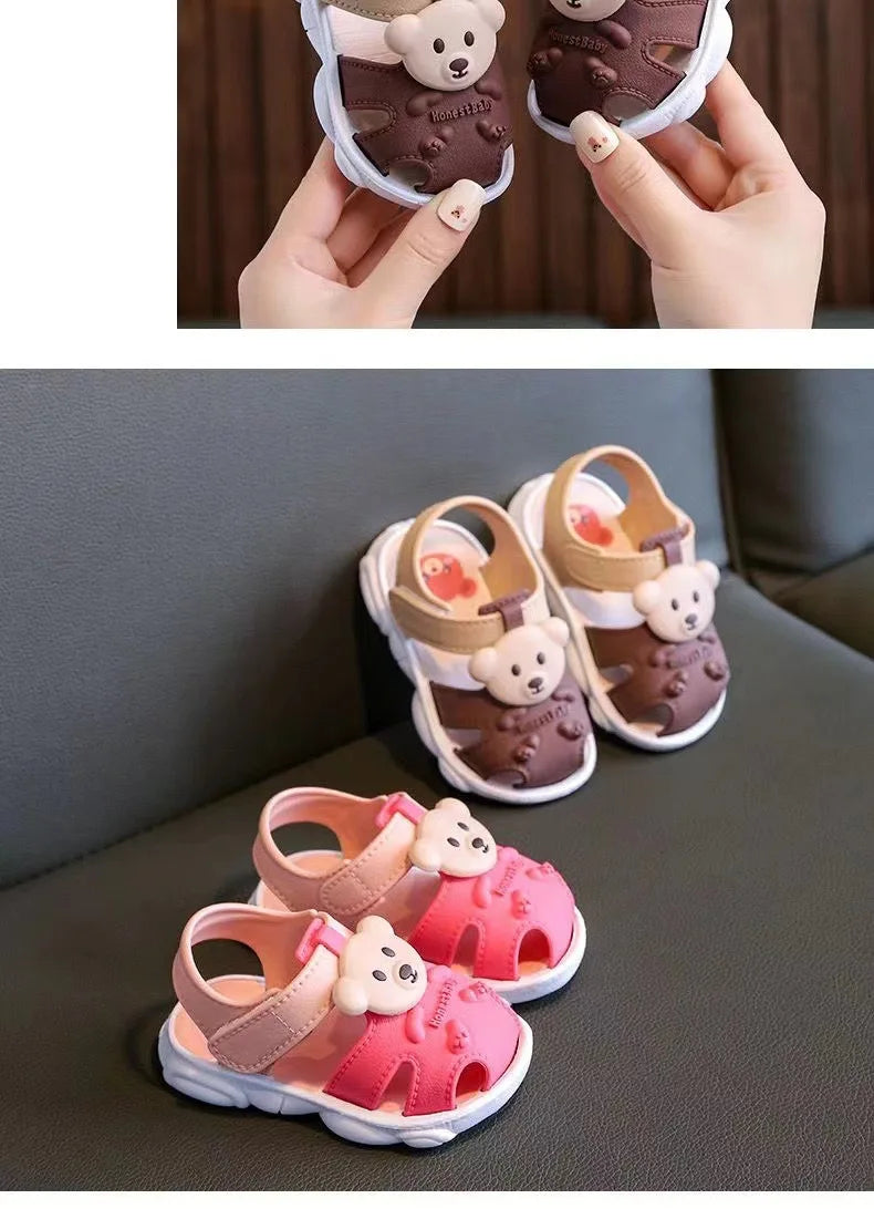 1-3 Years Baby Sandals Summer Little Kids Beach Shoes For Baby Quick Dry Toddler Boys Girls Cute Sandals Brown, Pink, Red, Blue