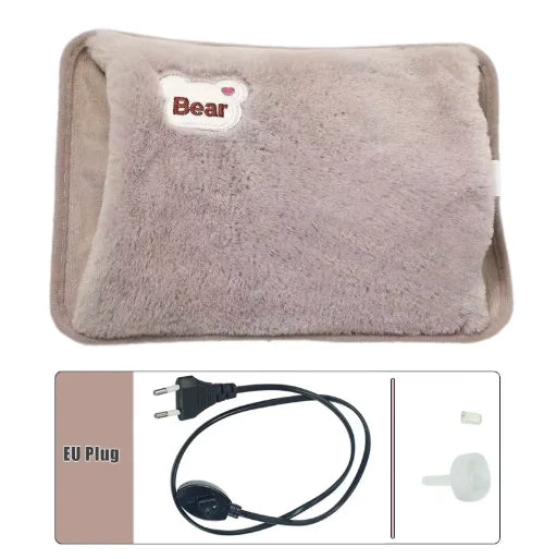 Rechargeable Hand Warmer (EU Plug) - Cute Reusable Hot Compress Bag & Hot Water Bottle