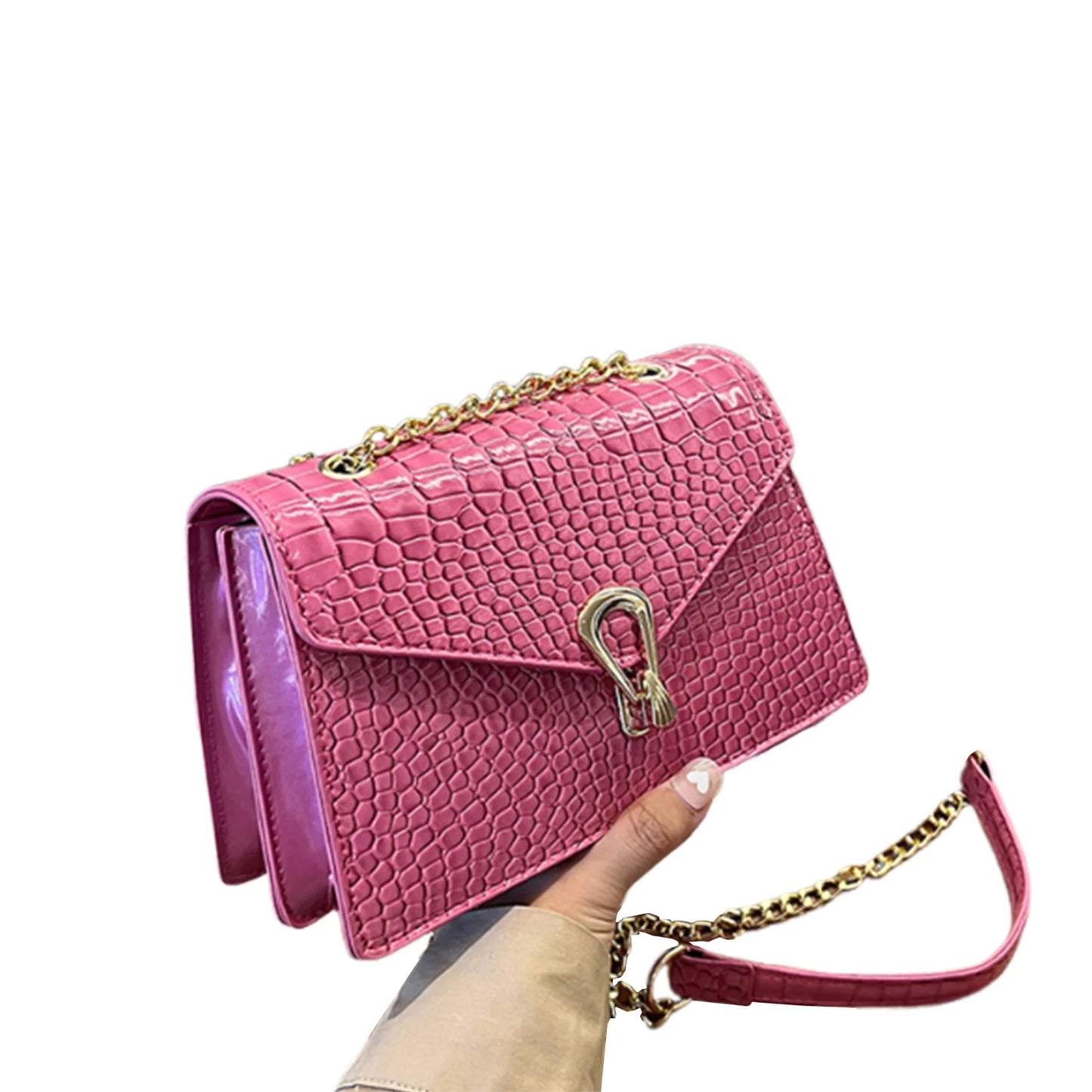 Stylish Women s Crocodile Pattern Leather Crossbody Bag for Chic Vacation and Shopping Adventures in the City