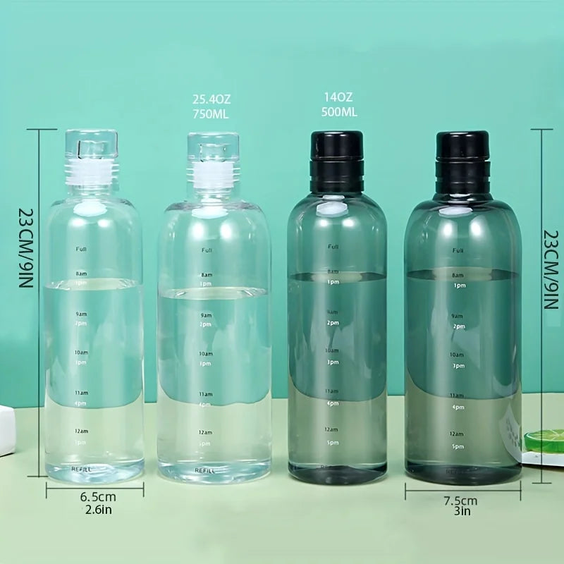 Simple Water Bottle With Time Scale For Tour Outdoor Sports And Travel Leak Proof Seal School Water Bottles for Girls Milk Juice