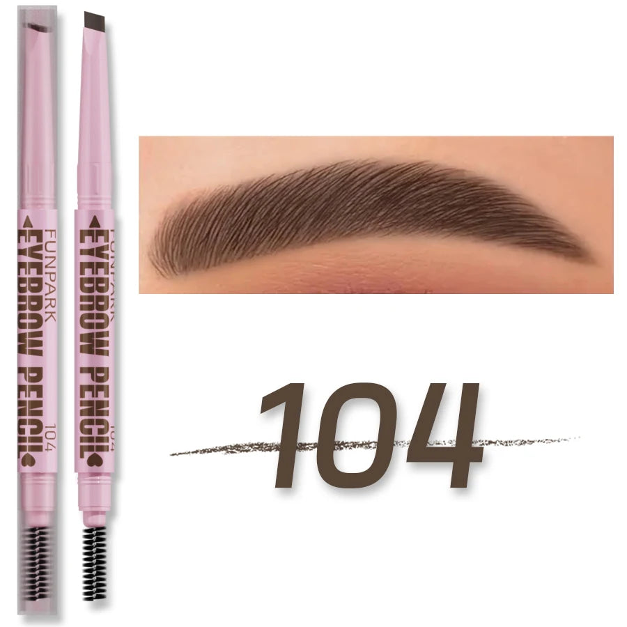 2-in-1 Waterproof Eyebrow Pen & Brush – Long-Lasting 5-Colour Brow Tattoo Pencil
