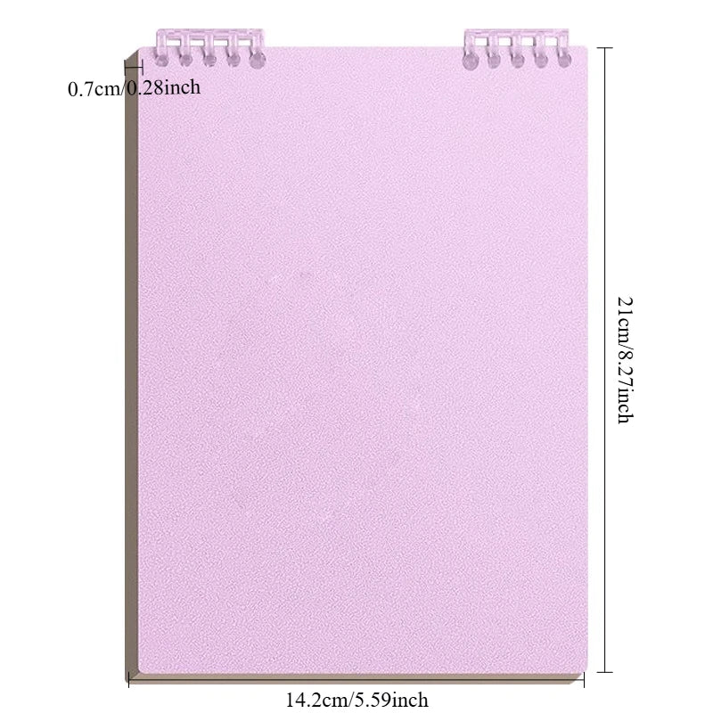 A5 60 Sheets Planner Thick Notebook Spiral Binding Loose-leaf Notebooks with Lines Pages for School Office Stationery Supplies