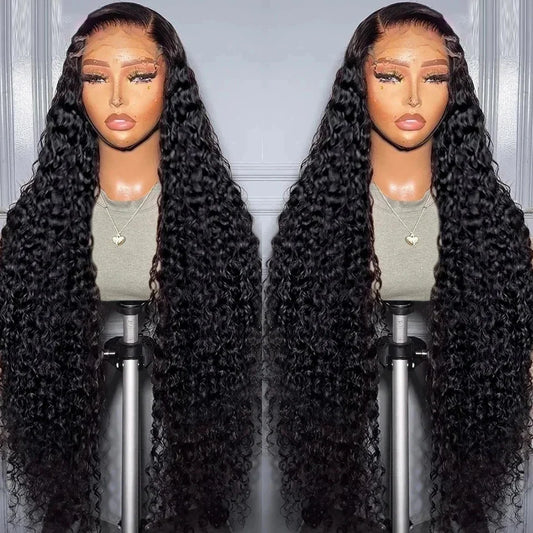 Glueless 13x6 HD Lace Front Deep Wave Human Hair Wig – Pre-Plucked Curly Ready to Wear