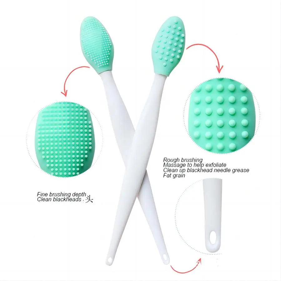 Silicone Facial Cleansing Brush – Exfoliating Blackhead & Pore Cleaner Set