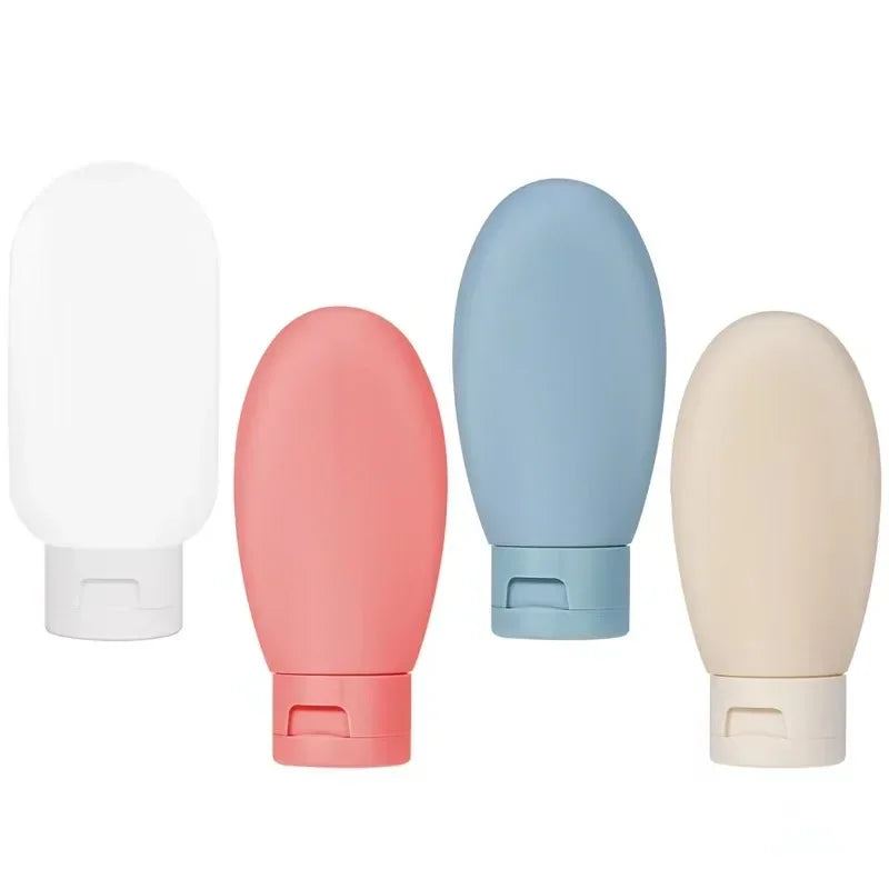 60ml Refillable Travel Squeeze Bottles – Set of 4 Portable Toiletry Containers