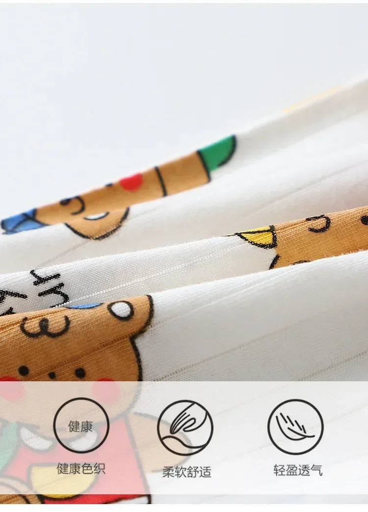 Baby Pajamas Summer Children's Long-sleeved Trousers Home Clothes Suits Cotton Underwear Thin Pajamas Air-conditioning Clothes